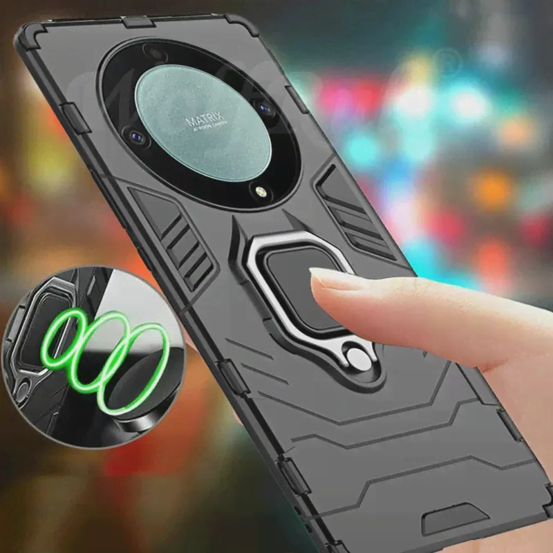 Для Honor X9A Чехол Для Honor X9A САППУ Новый Противоударный Бампер ПК Броня Кольцо Магнитный Держатель Для Huaiwei Honor X9A Fundas