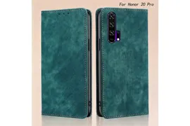 Чехол-книжка MyPads для Honor 20 Pro, противоударный, зеленый