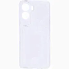Силиконовый чехол Honor 90 Lite с визитницей прозрачный